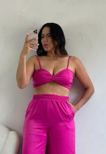 CROPPED SANTORINI PINK