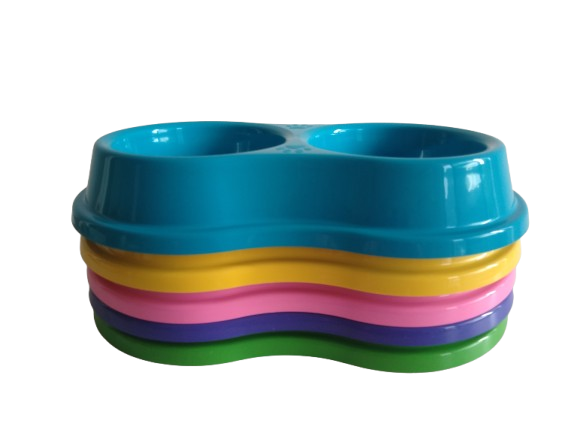 Comedouro duplo pequeno.