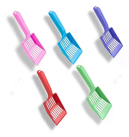 Pá higiênica de plástico.