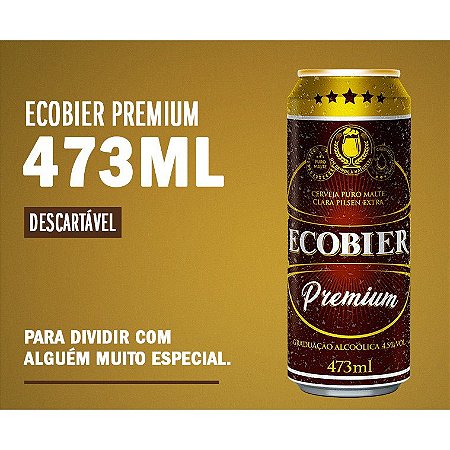 Cerveja Ecobier Premium 473 ML cx c/12