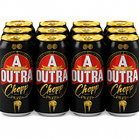Chopp Escuro A OUTRA Cremoso Lata 350ml caixa c/12 unidades