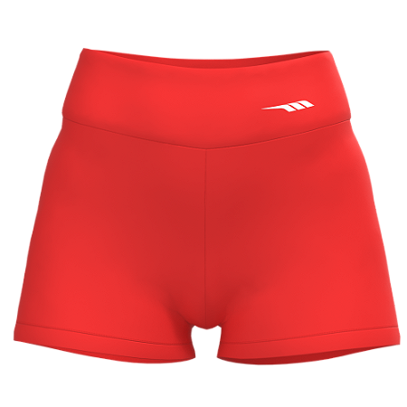 Short Fitness Curto Feminina Poliamida Vermelha