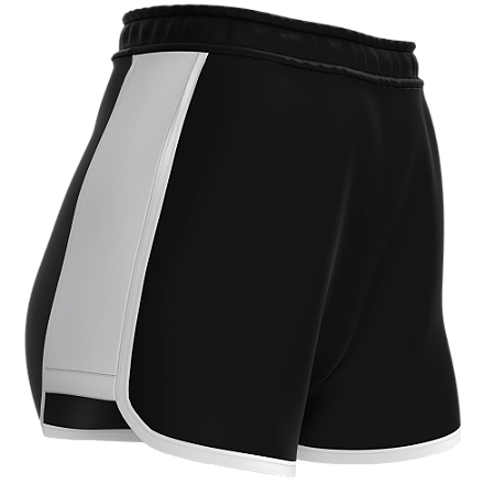 Short Beach Tennis Feminino Preto e Branco