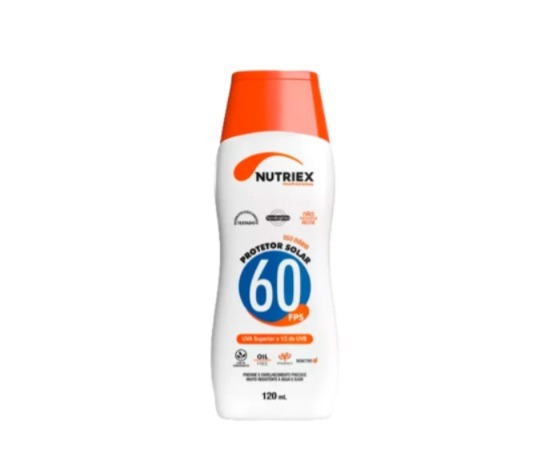 Protetor Solar Nutriex FPS 60 120g Uso Profissional