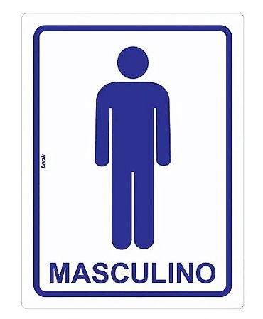 Placa Sanitário Masculino e Feminino 15x20cm