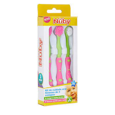 Kit Cuidado Oral Sistema de 3 Estágios, Nûby