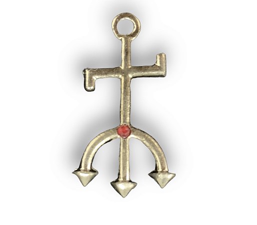Pingente Tridente Pombo Gira com Detalhe
