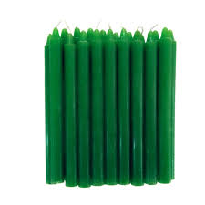 Vela palito verde Pct 8 Un