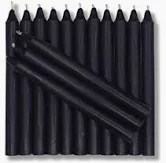 Vela palito preto Pct 8 Un