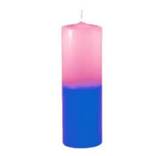vela sete dias rosa e azul 280g