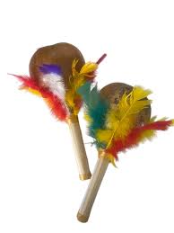 Maraca De Cabaça c/ Penas