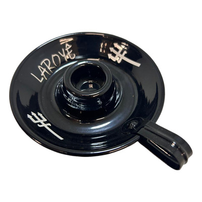 Castiçal vela palito metal preto Laroye