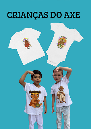 CAMISA CRIANÇAS DO AXE-UNISSEX INFANTIL- ORIXAS