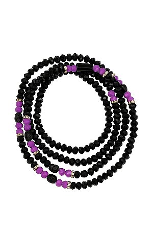 Guia de Cristal- Preto com Roxo