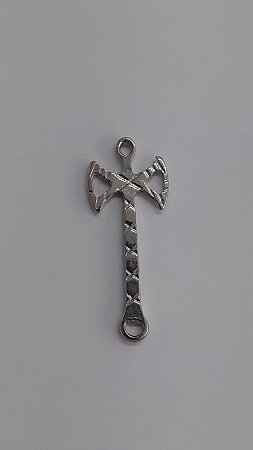 Pingente- Machado Prateado 3cm