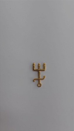 Pingente Dourado - Exu 2cm