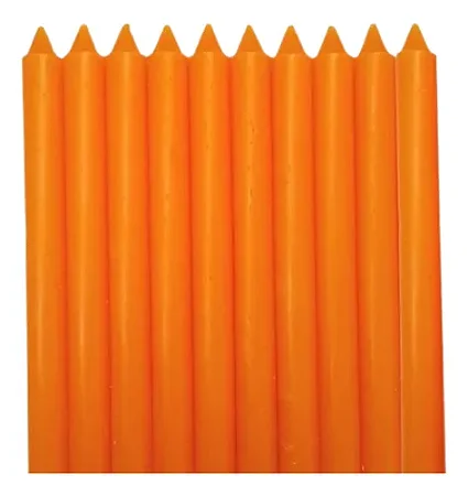 Vela Palito- Laranja Pct 8 Und