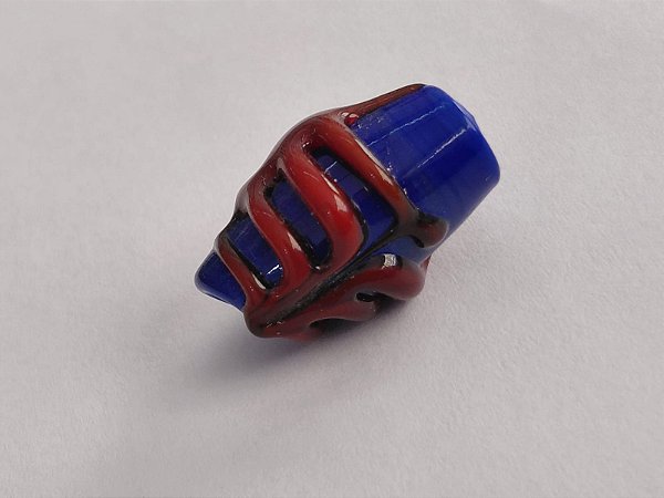 Firma De Murano - Azul Royal com Detalhes Vermelho