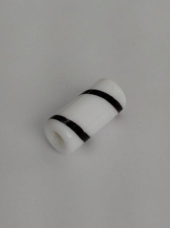 Firma De Vidro - Branca Com Detalhe Preto