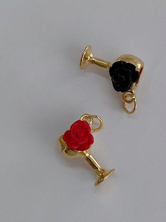 Pingente de Taça - Pomba Gira 2CM - Dourada