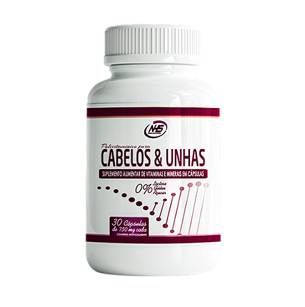CABELOS E UNHAS - 30 CÁPSULAS 500mg