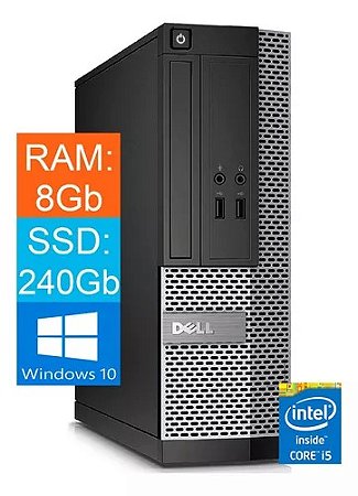 Computador Dell Optiplex Slim Corei5 4ª Geração 8gb Ssd 240g Win10