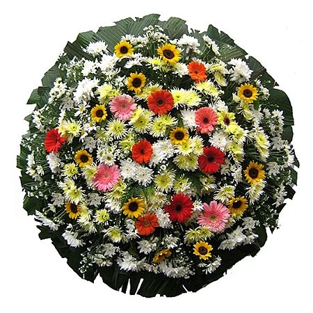 Coroa com Gérberas Coloridas