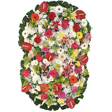 Coroa de Flores Luxo com flores nobres