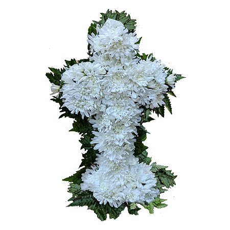 Cruz de Flores Brancas Naturais