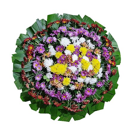 Coroa de Flores do Campo Coloridas - Cículo Feliz