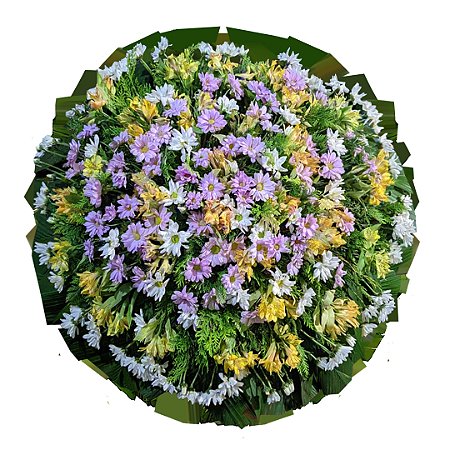 Coroa de Flores Com Flores do Campo Cores