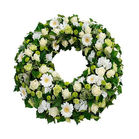 Coroa de Flores Estilo Arco Americano com Margaridas e Flores do Campo