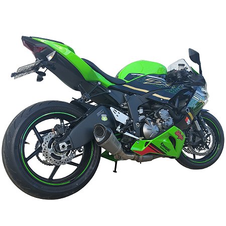 Ponteira Escapamento Esportivo link moto curto inox kawasaki zx-6r