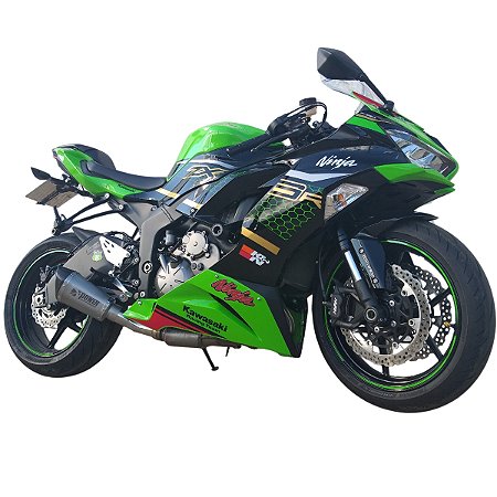 Ponteira Escapamento Esportivo link moto curto inox kawasaki zx-6r