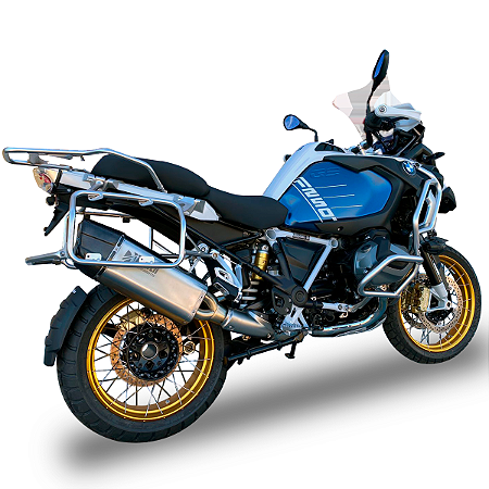 Escapamento Ponteira PW23 Escovada Link Inox Escovado Bmw R1250GS 2020-2023 Power Escapamentos