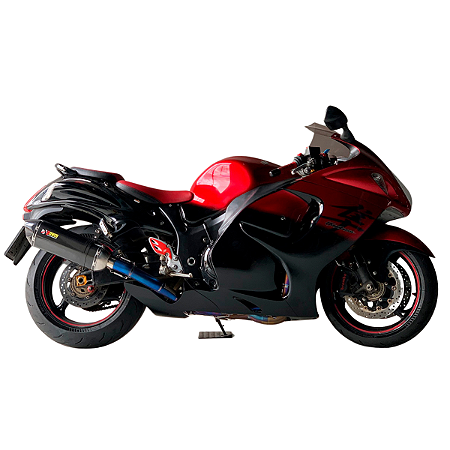 Escapamento Duplo Full Par Ponteira R66 Carbono Coletor Titânio Suzuki Hayabusa 2009-2020