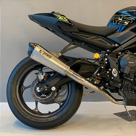 Escapamento Full Ponteira R66GPl Coletor 3x1 Inox Triumph Street