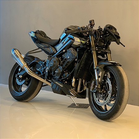 Escapamento Full Ponteira R66GPl Coletor 3x1 Inox Triumph Street