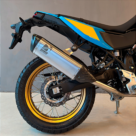 Ponteira PW25 BICO DUPLO Inox e link Inox Ténéré 700 Yamaha Power Escapamentos