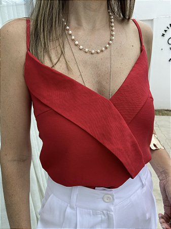 Blusa de Alça Decote