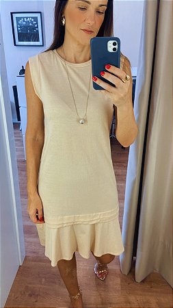 Vestido Algodão Barra