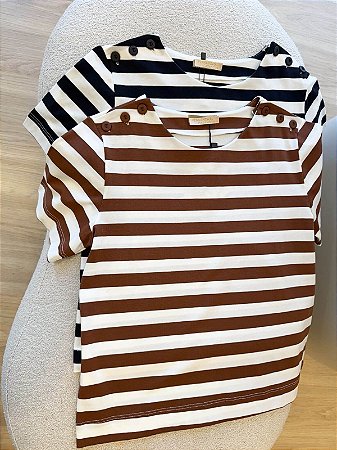 Blusa Algodão Com Botões