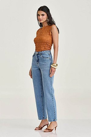 Calça Jeans Reta