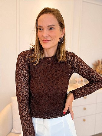 Blusa Tule Renda