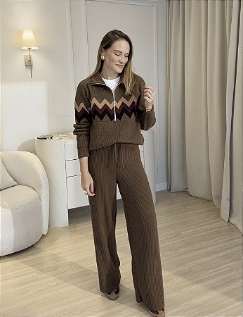 Conjunto Trico Mousse Zigzag