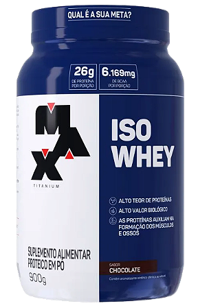 WHEY ISOLADO POTE 900G - MAX TITANIUM