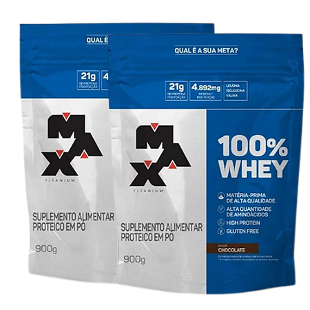 02 Wheys Concentrados 900g Max
