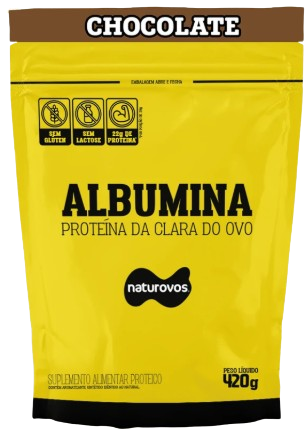 ALBUMINA 420G CHOCOLATE - NATUROVOS