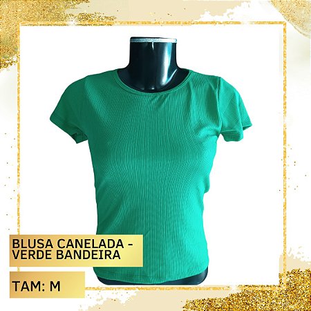 Blusa Canelada com manga curta