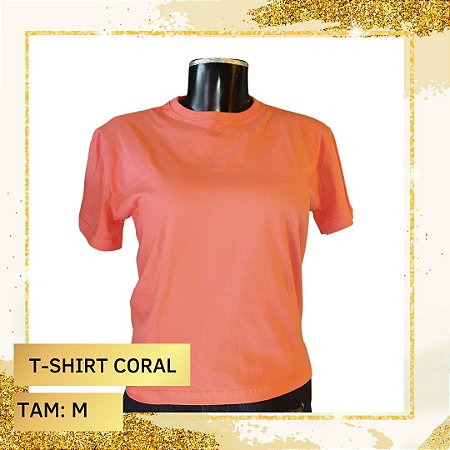 T-Shirt Coral e T-Shirt Vermelha Onda, sol e mar